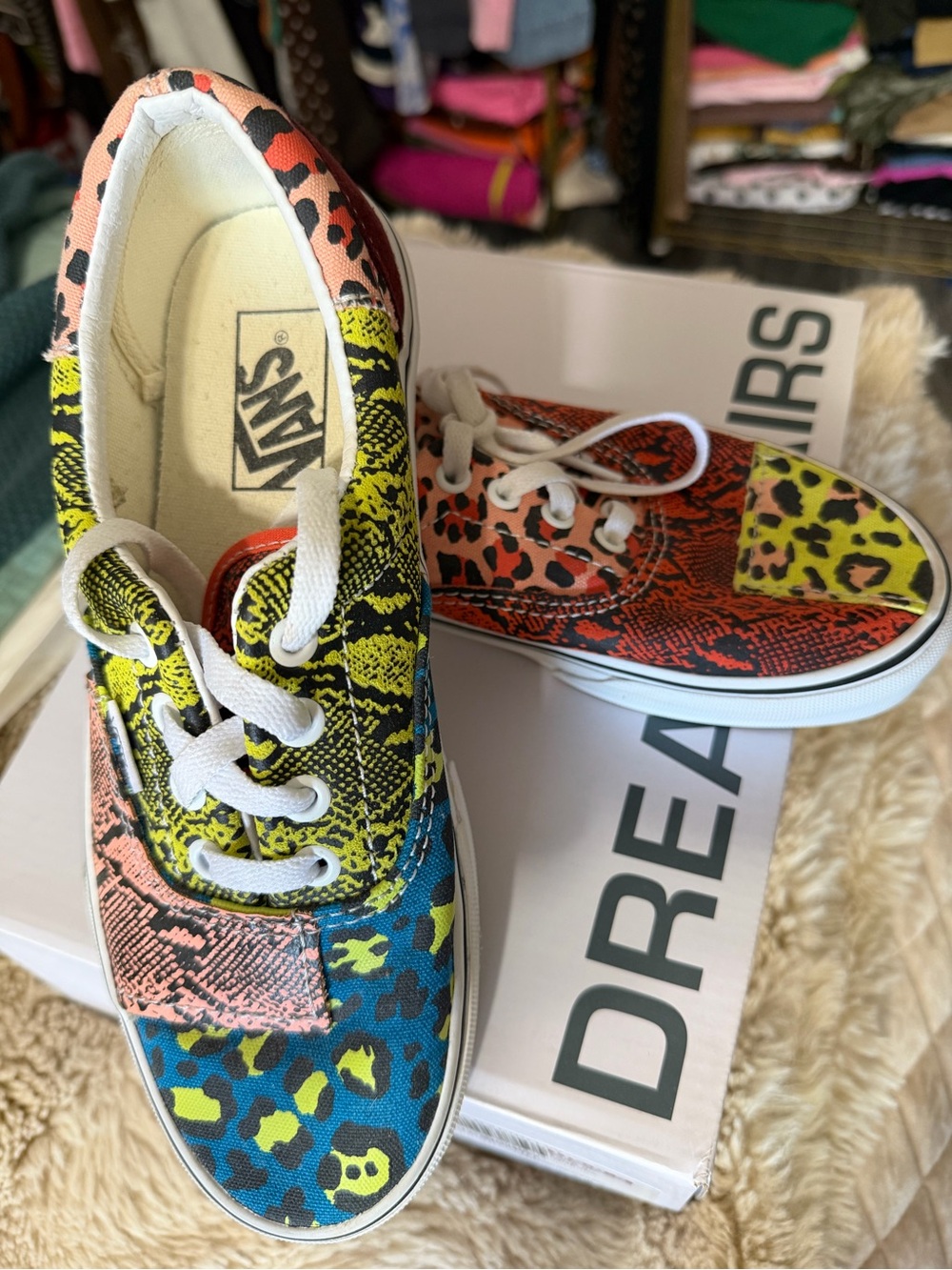 Vans Kids Multicolor Animal & Snake Print Low-Top Sneakers